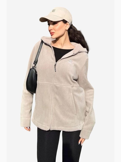 Women's sudadera afelpada con capucha y cremallera frontal tommy - Kiabi Women's sudadera afelpada con capucha y cremallera frontal tommy - Kiabi