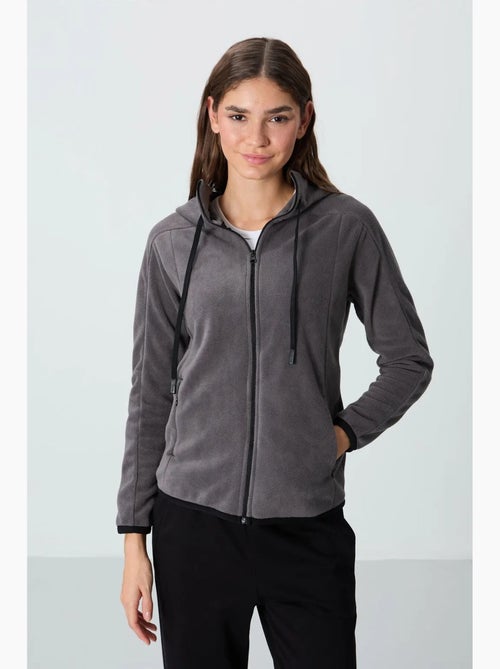 Women's sudadera afelpada con capucha y cremallera tommy - Kiabi Women's sudadera afelpada con capucha y cremallera tommy - Kiabi