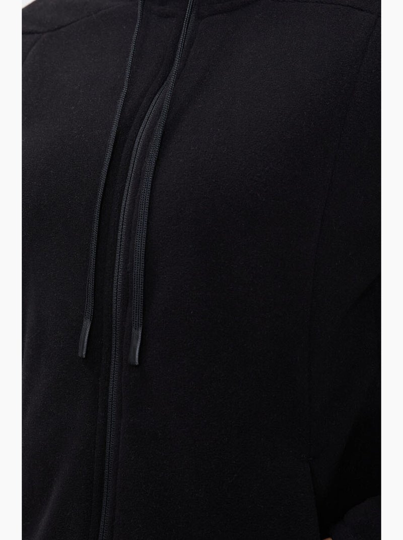 Women's sudadera afelpada con capucha y cremallera tommy Negro - Kiabi