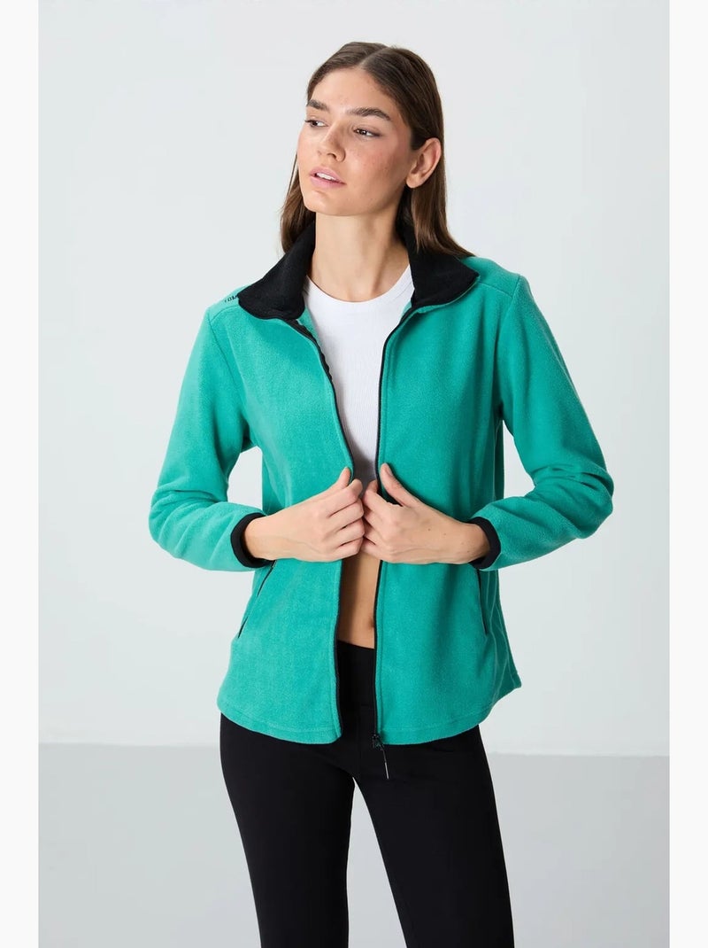 Women's sudadera afelpada con cremallera frontal tommy Turquesa - Kiabi