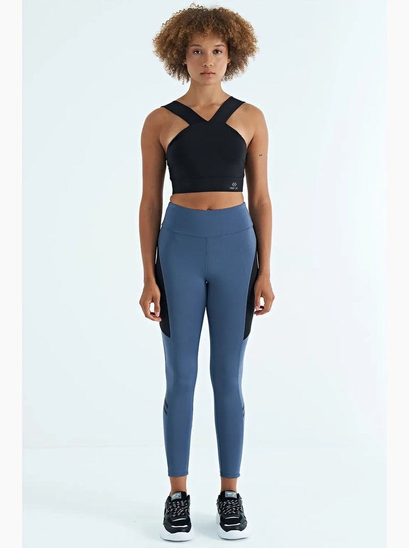 Women's top deportivo corto ajustado sin mangas con cuello en v tommy Negro - Kiabi
