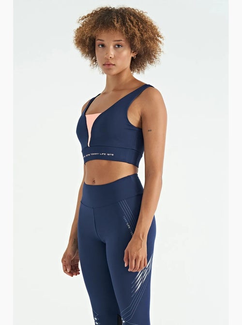 Women's top deportivo corto sin mangas con bloques de color tommy - Kiabi Women's top deportivo corto sin mangas con bloques de color tommy - Kiabi