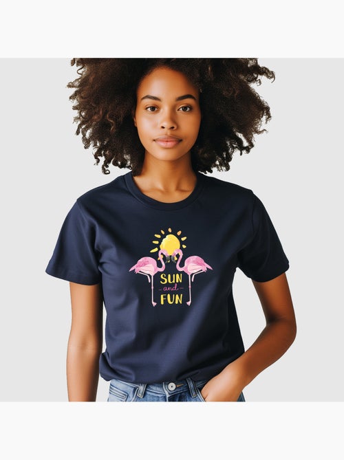 Wooop - Camiseta Mujer - FLAMINGO-SUN-AND-FUN - Kiabi