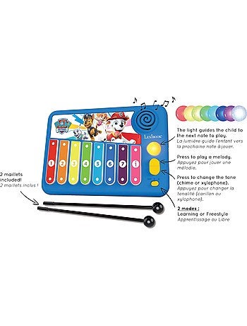 XYLOFUN Paw Patrol Xil?fono electr?nico con m?todo de aprendizaje musical con luces