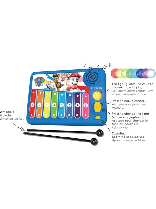 XYLOFUN Paw Patrol Xil?fono electr?nico con m?todo de aprendizaje musical con luces - Kiabi XYLOFUN Paw Patrol Xil?fono electr?nico con m?todo de aprendizaje musical con luces - Kiabi