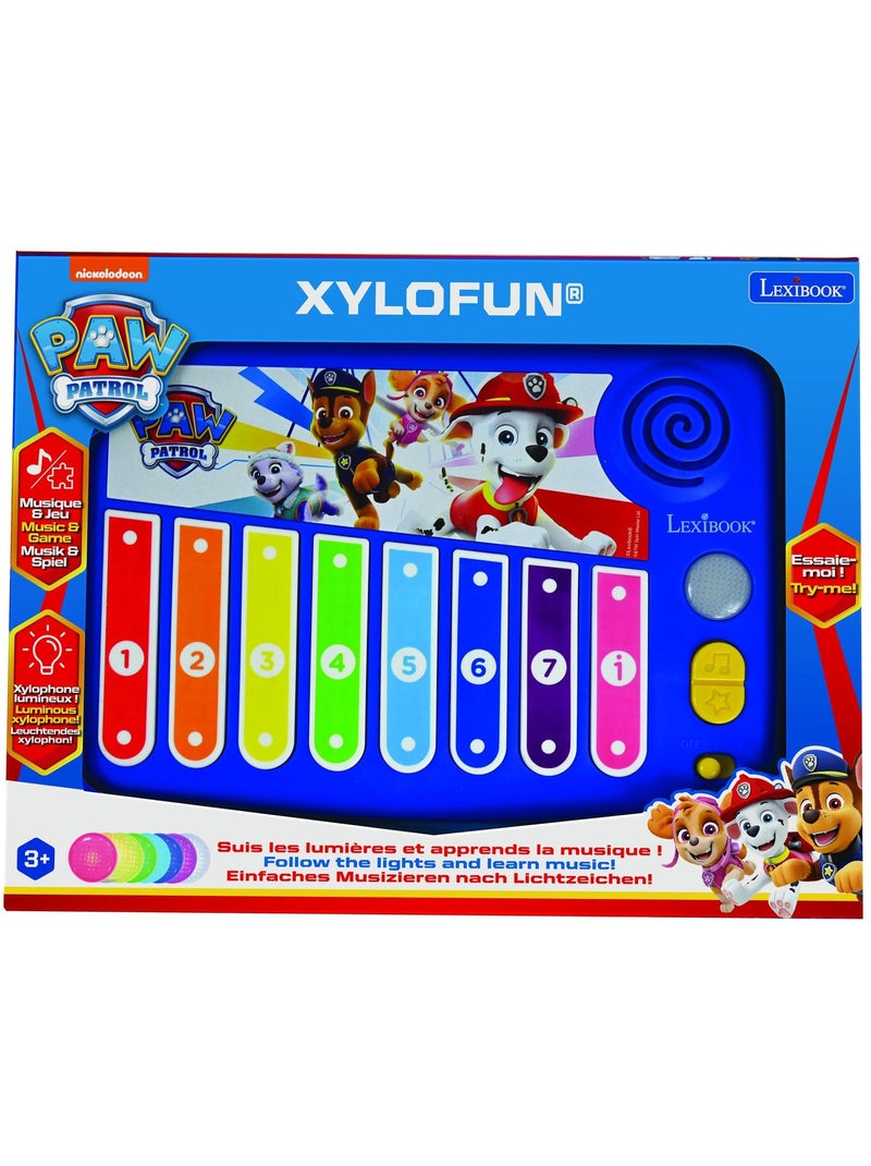 XYLOFUN Paw Patrol Xil?fono electr?nico con m?todo de aprendizaje musical con luces Azul - Kiabi