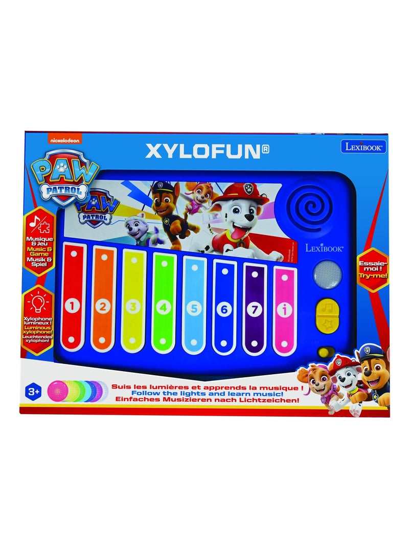 XYLOFUN Paw Patrol Xilófono electrónico con método de aprendizaje musical con luces Azul - Kiabi
