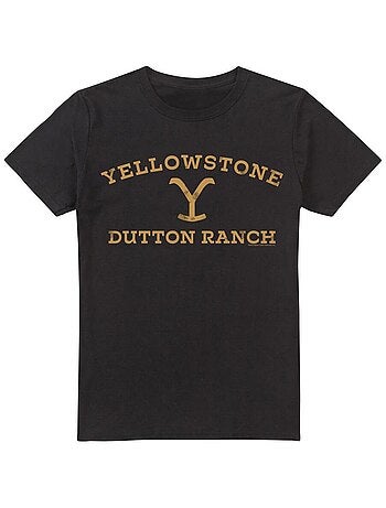 Yellowstone - Camiseta Logotipo Curvado para Hombre