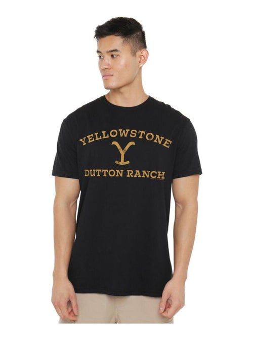 Yellowstone - Camiseta Logotipo Curvado para Hombre - Kiabi Yellowstone - Camiseta Logotipo Curvado para Hombre - Kiabi