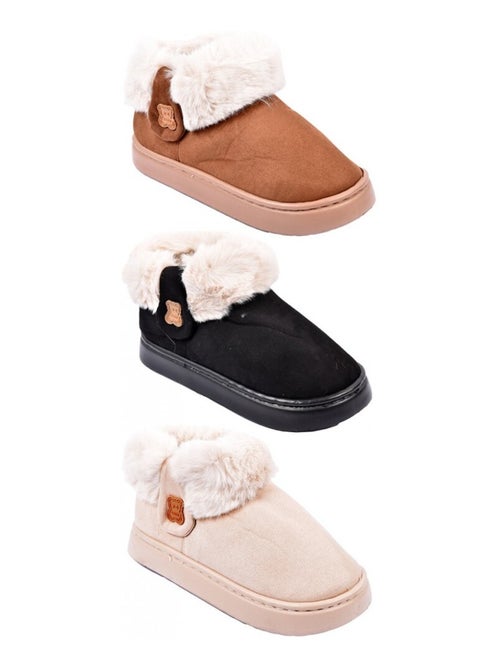 Zapatilla de casa botín mujer forrada - Kiabi Zapatilla de casa botín mujer forrada - Kiabi
