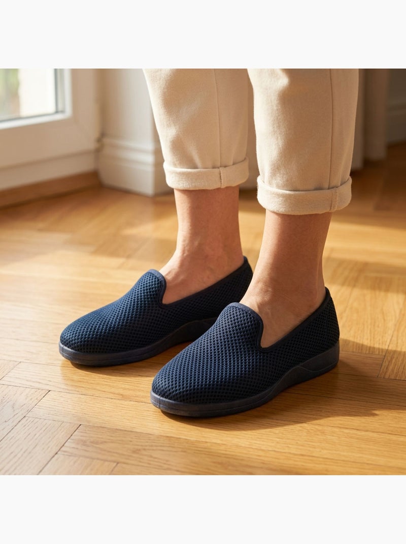 Zapatilla de casa Charentaise mujer Mesh respirante OZABI Azul marino - Kiabi