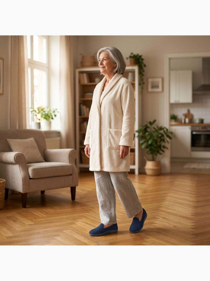 Zapatilla de casa Charentaise mujer Mesh respirante OZABI Azul marino - Kiabi