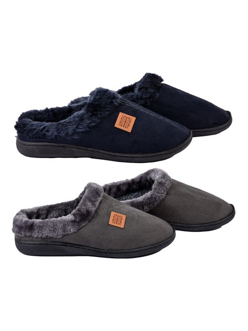 Zapatilla de casa hombre ante pack de 2 - Kiabi Zapatilla de casa hombre ante pack de 2 - Kiabi