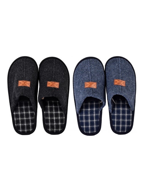 Zapatilla de casa hombre ante pack de 2 - Kiabi Zapatilla de casa hombre ante pack de 2 - Kiabi
