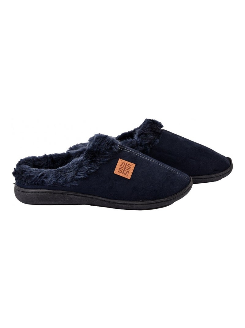 Zapatilla de casa hombre ante SUEDINE Azul marino - Kiabi