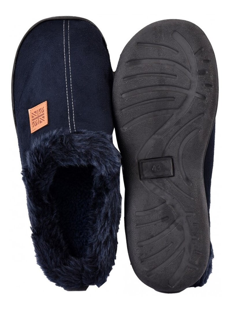 Zapatilla de casa hombre ante SUEDINE Azul marino - Kiabi