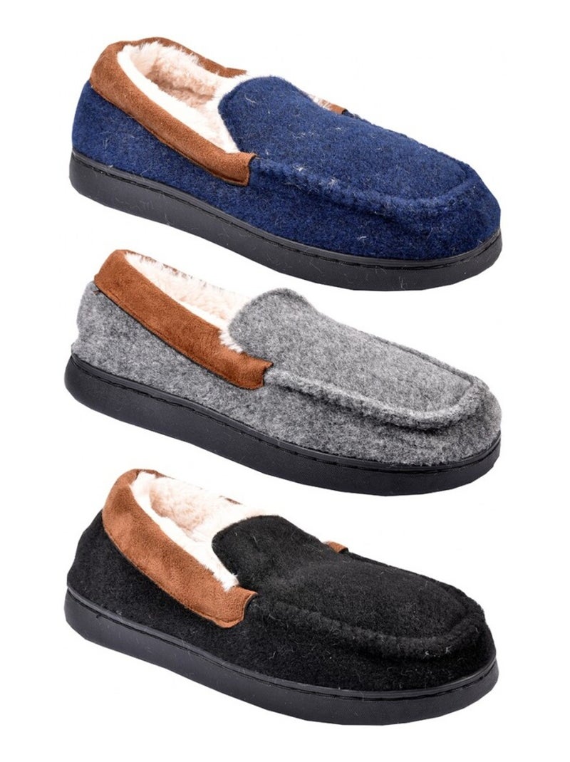 Zapatilla de casa Hombre CHARENTAISE Premium Azul marino - Kiabi