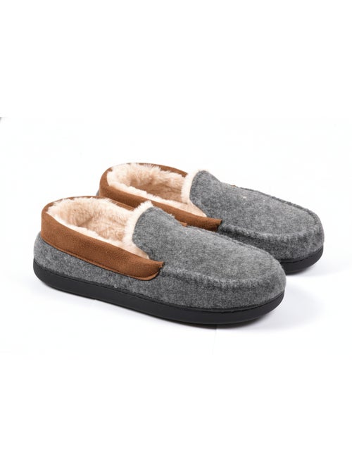 Zapatilla de casa hombre forrada PREMIUM MU9733 - Kiabi Zapatilla de casa hombre forrada PREMIUM MU9733 - Kiabi