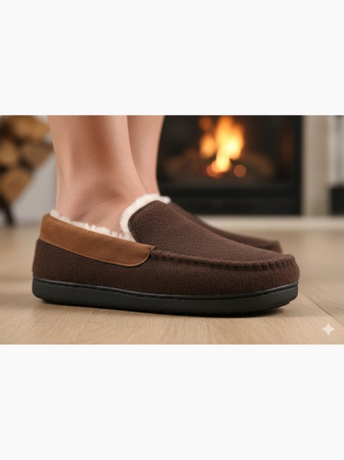 Zapatilla de casa hombre forrada PREMIUM MU9733 - Kiabi Zapatilla de casa hombre forrada PREMIUM MU9733 - Kiabi