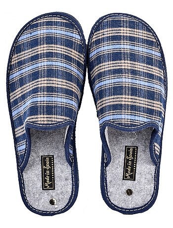 Zapatilla de casa hombre mula jacquard