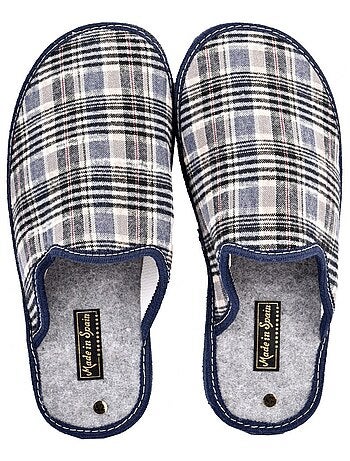 Zapatilla de casa hombre mula jacquard