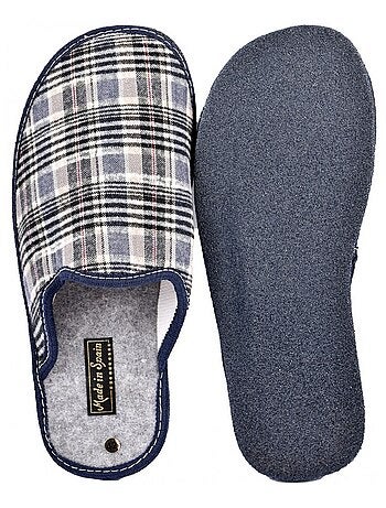 Zapatilla de casa hombre mula jacquard