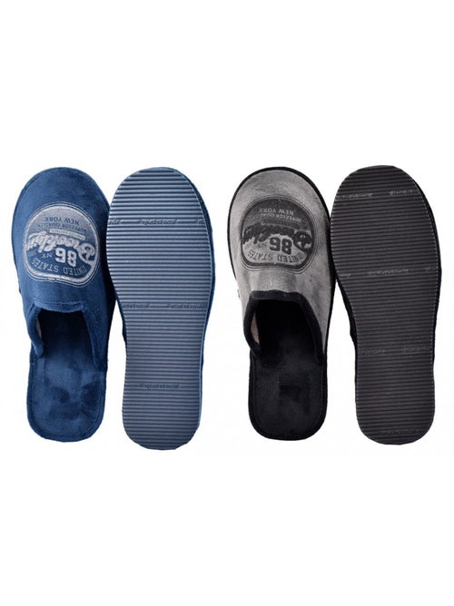 Zapatilla de casa hombre PREMIUM Pack de 2 - Kiabi Zapatilla de casa hombre PREMIUM Pack de 2 - Kiabi