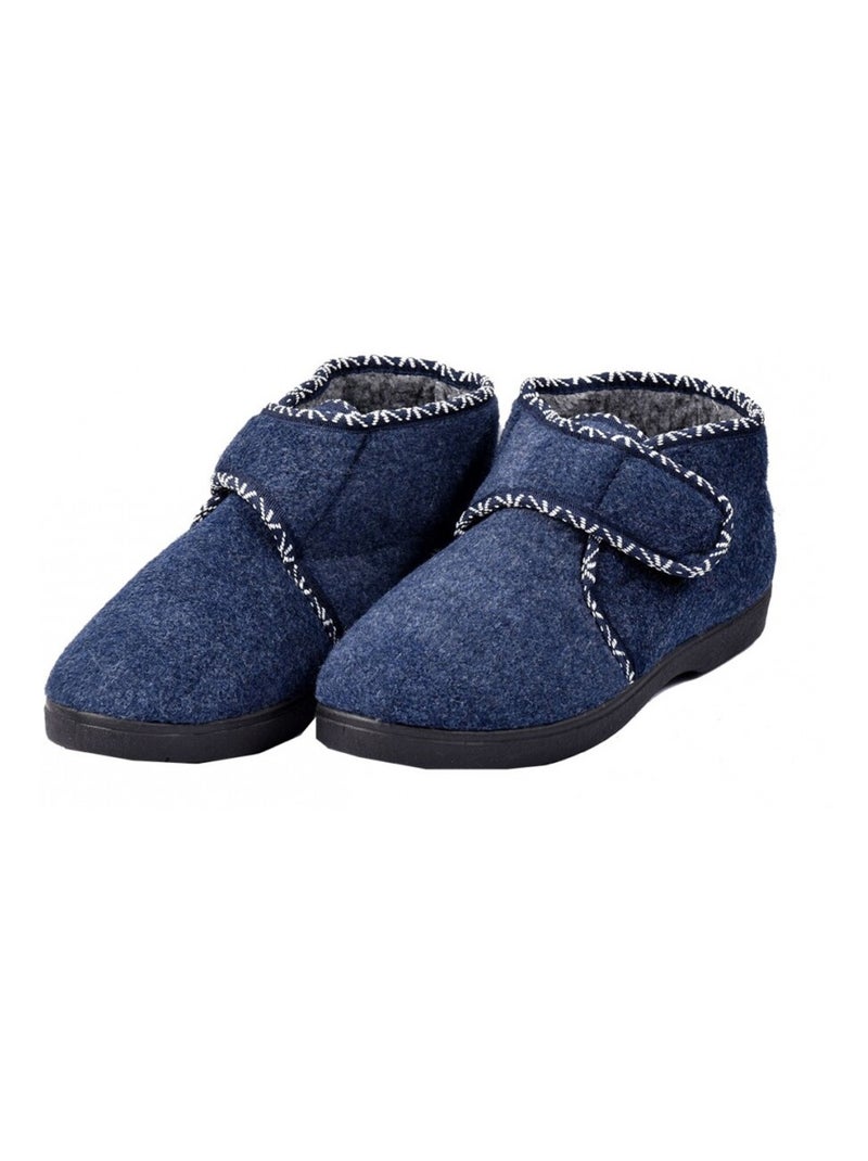 Zapatilla de casa mujer CHARENTAISE PREMIUM Azul marino - Kiabi