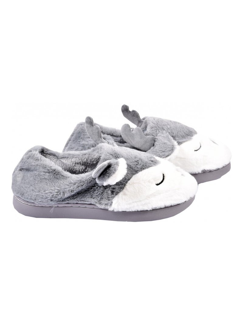 Zapatilla de casa mujer Chaussón Fantasía Gris - Kiabi