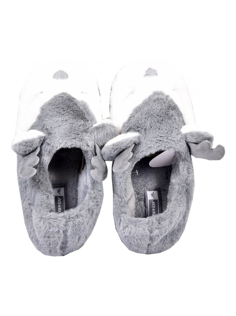 Zapatilla de casa mujer Chaussón Fantasía Gris - Kiabi