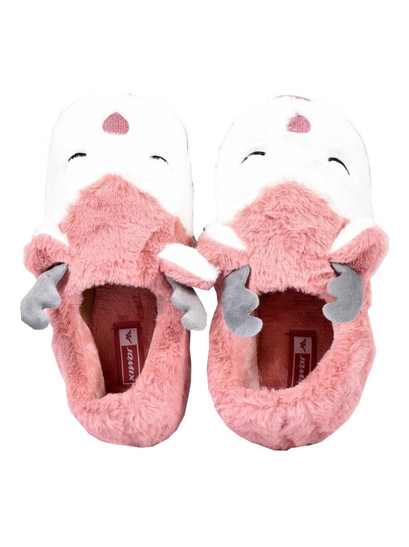 Zapatilla de casa mujer Chaussón Fantasía Rosa frambuesa - Kiabi