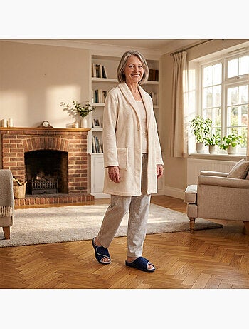 Zapatilla de casa mula mujer esponja scratch ajustable OZABI