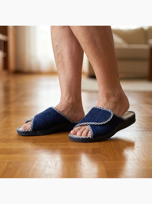Zapatilla de casa mula mujer esponja scratch ajustable OZABI - Kiabi