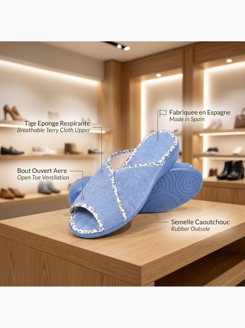 Zapatilla de casa Mule Mujer Esponja Transpirable Fabricación Española - Kiabi Zapatilla de casa Mule Mujer Esponja Transpirable Fabricación Española - Kiabi