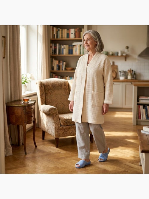 Zapatilla de casa Mule Mujer Esponja Transpirable Fabricación Española - Kiabi Zapatilla de casa Mule Mujer Esponja Transpirable Fabricación Española - Kiabi