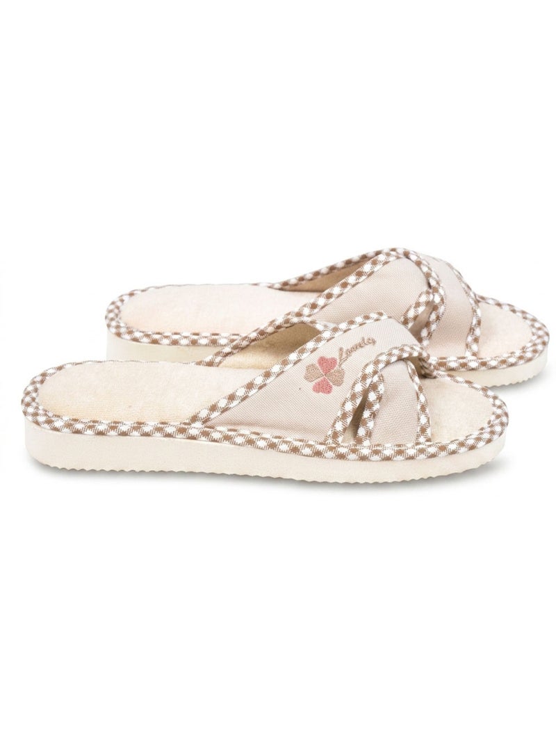 Zapatilla de casa mule mujer pack 2 pares sangles cruzadas estampado OZABI Coral - Kiabi