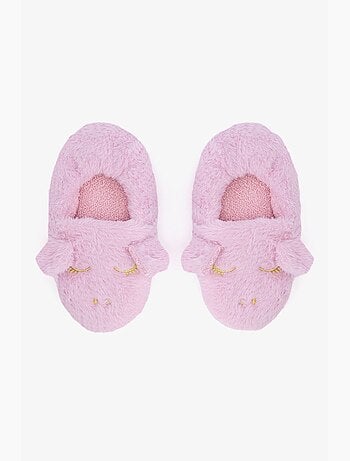Zapatilla de casa niña con unicornio bordado penti