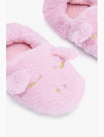 Zapatilla de casa niña con unicornio bordado penti