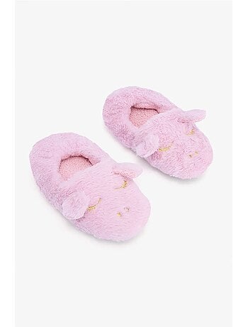 Zapatilla de casa niña con unicornio bordado penti