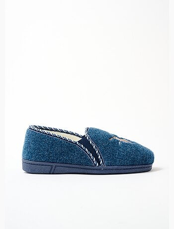 Zapatilla mocasín ancho mixto bordado - afibel