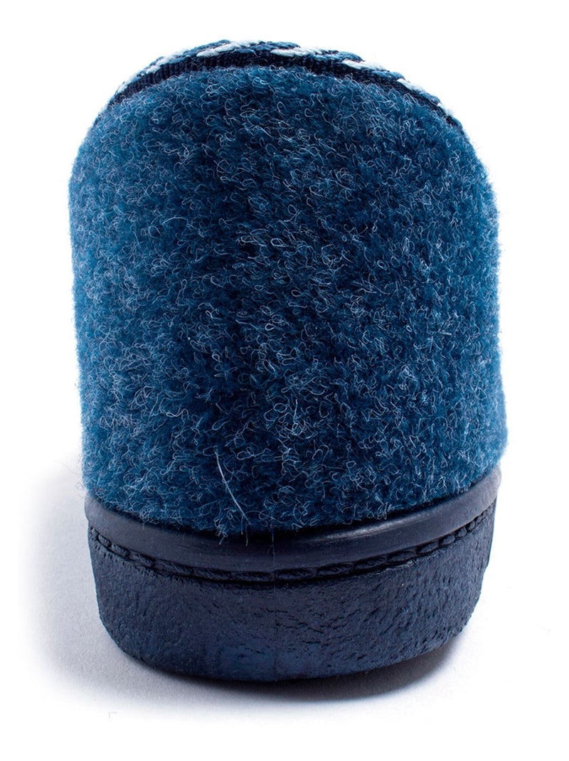 Zapatilla mocasín ancho mixto bordado - Afibel Azul - Kiabi