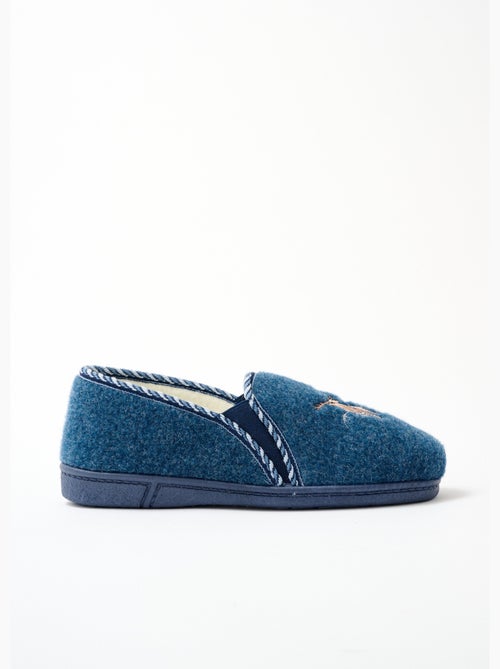 Zapatilla mocasín ancho mixto bordado - Afibel - Kiabi