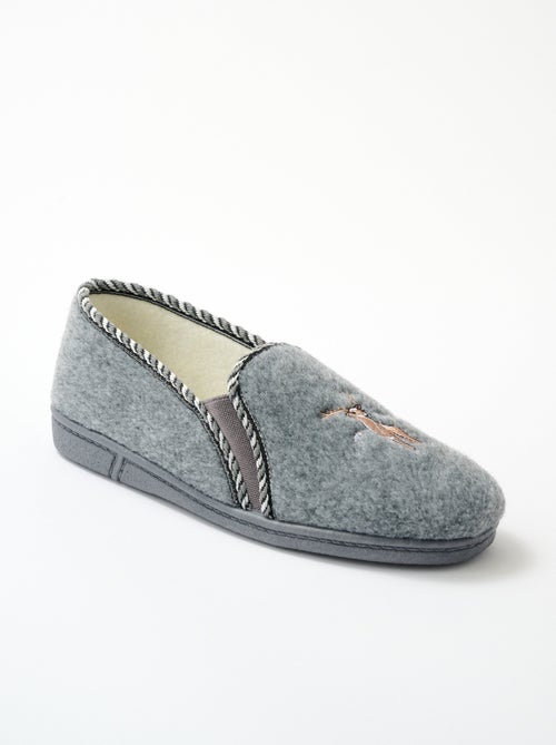 Zapatilla mocasín ancho mixto bordado - Afibel - Kiabi