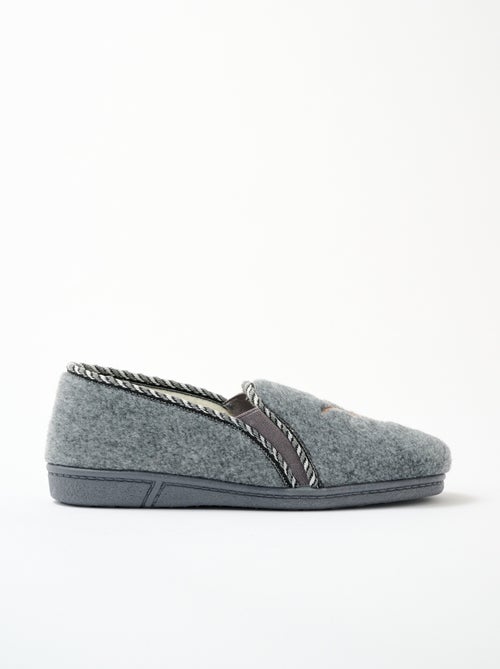 Zapatilla mocasín ancho mixto bordado - Afibel - Kiabi