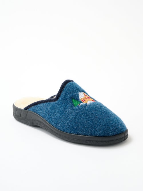 Zapatilla mule de ancho mixto confort con forro de piel - Afibel - Kiabi