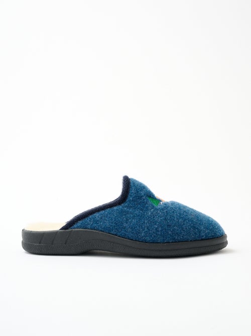 Zapatilla mule de ancho mixto confort con forro de piel - Afibel - Kiabi