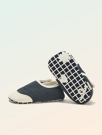Kitchoun - Zapatillas acanaladas con velcro