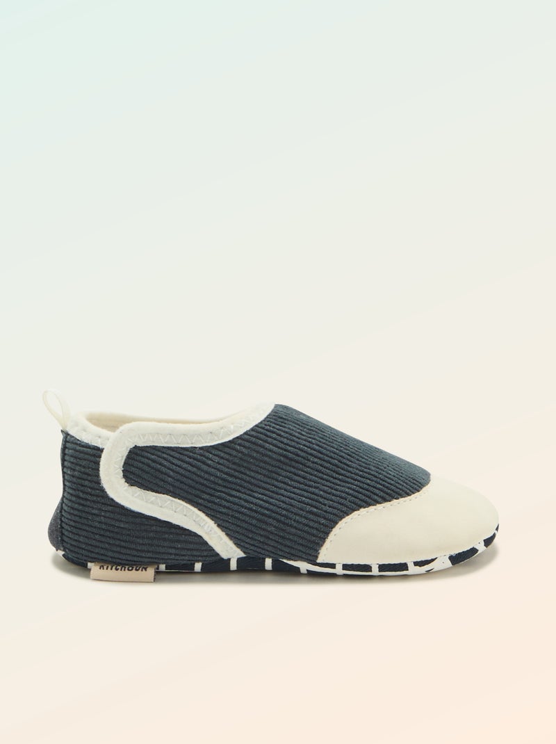 Zapatillas acanaladas con velcro - 'Kitchoun' Azul - Kiabi