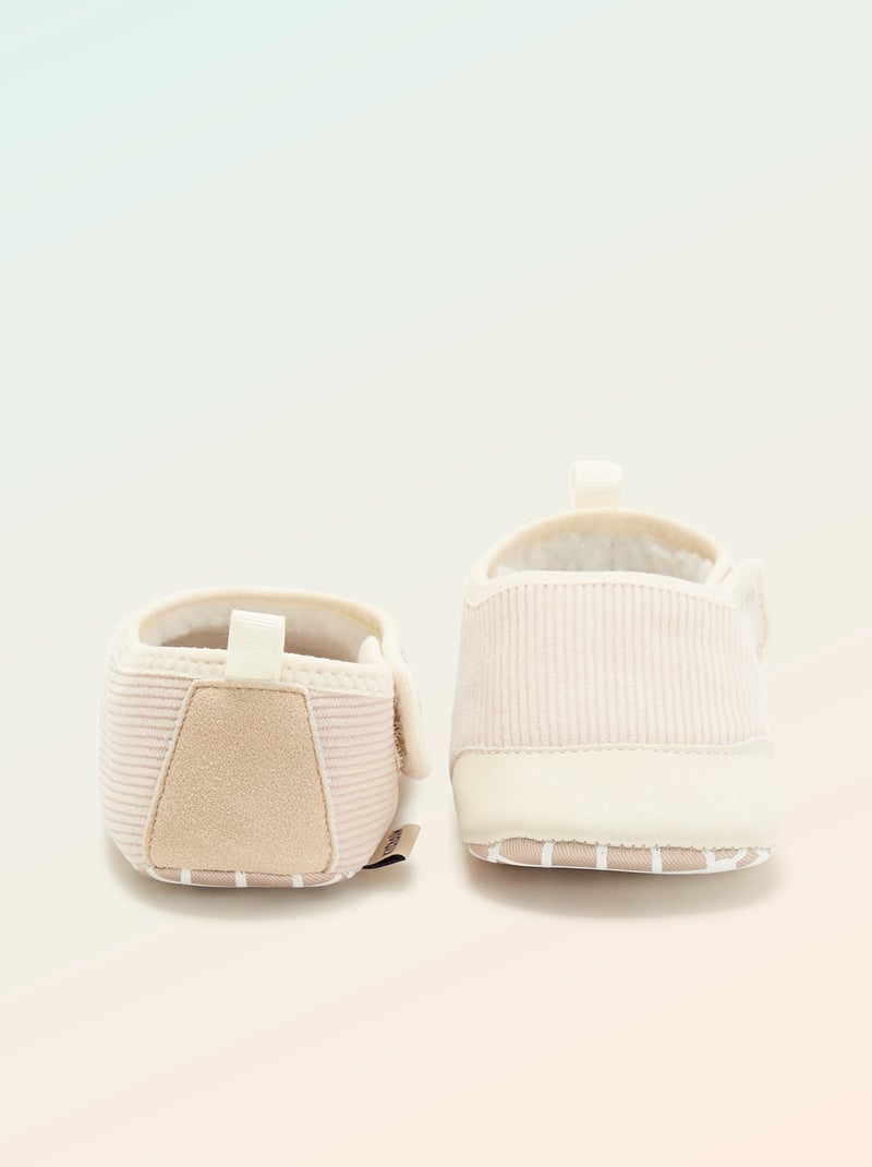 Zapatillas acanaladas con velcro - 'Kitchoun' Beige - Kiabi