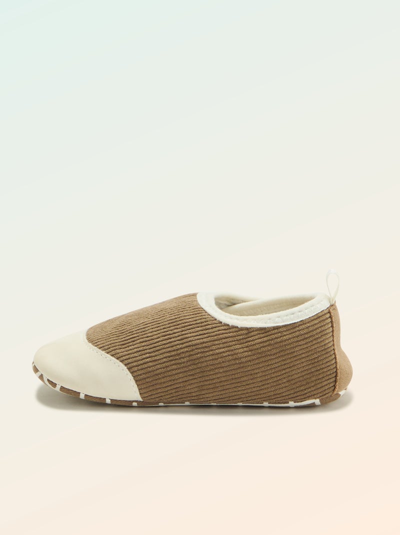 Zapatillas acanaladas con velcro - 'Kitchoun' Kaki - Kiabi